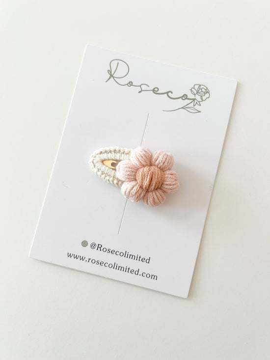 Crochet Flower Clip