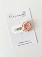 Pink Pearl Flower Crochet Clip