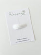 White Embroidered Snap Clip