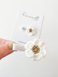 Single White Flower Crochet Clip