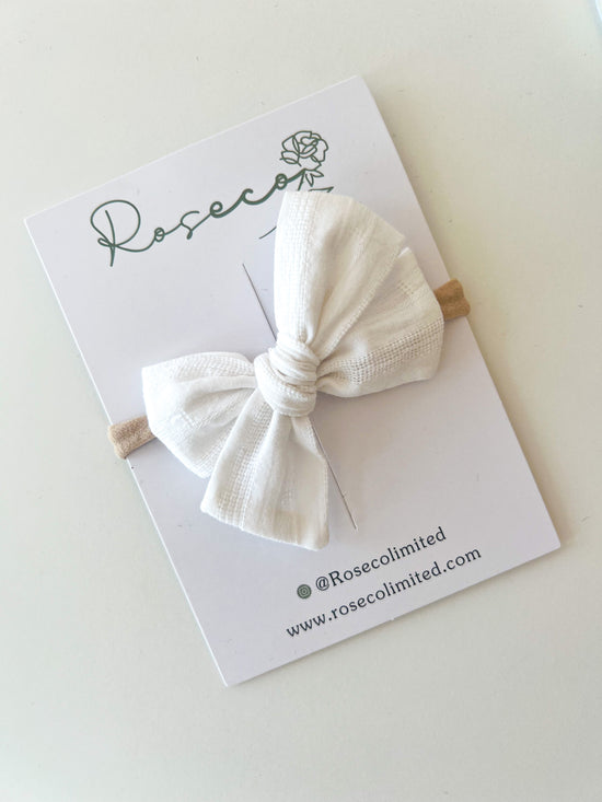 White Bow Headband