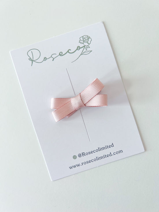 Pink Satin Bow Clip