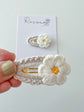 Beige Flower Crochet Clip