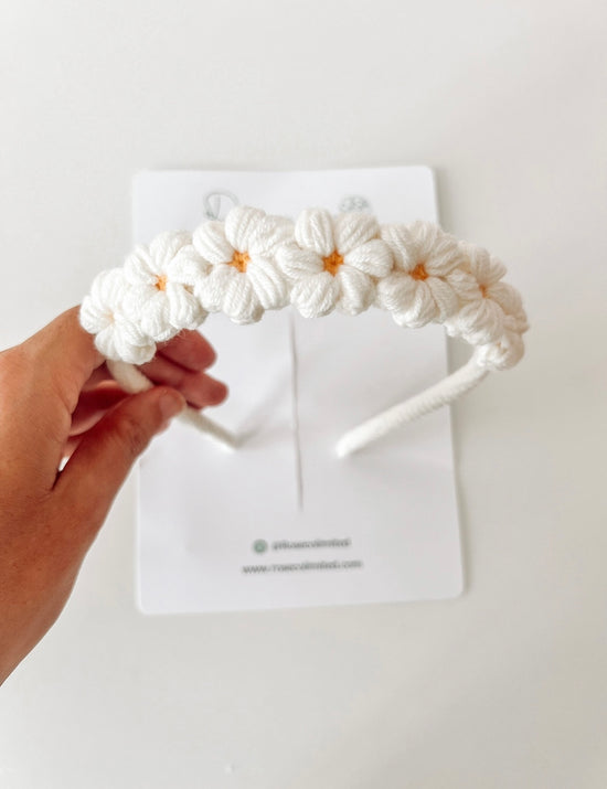 White Crochet Headband