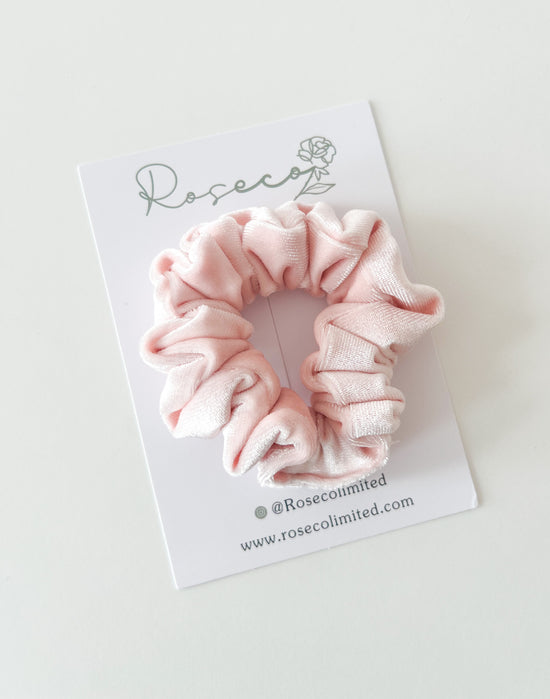 Baby Pink Velvet Scrunchie