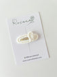 White Heart Crochet Clip