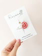 Red Candy Cane Lollipop Snap Clip