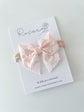 Broderie Bow Headband- Light Pink