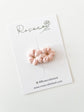 Dusky Pink Duo Flower Crochet Clip