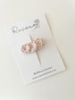 Pink Trio Flower Crochet Clip