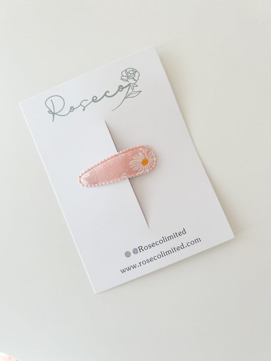 Dusky Pink Sunflower Snap Clip