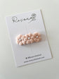 Dusky Pink Trio Pearl Flower Crochet Clip