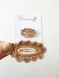 Caramel Crochet Snap Clip