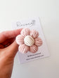 Pink Puff Flower Crochet Hairband