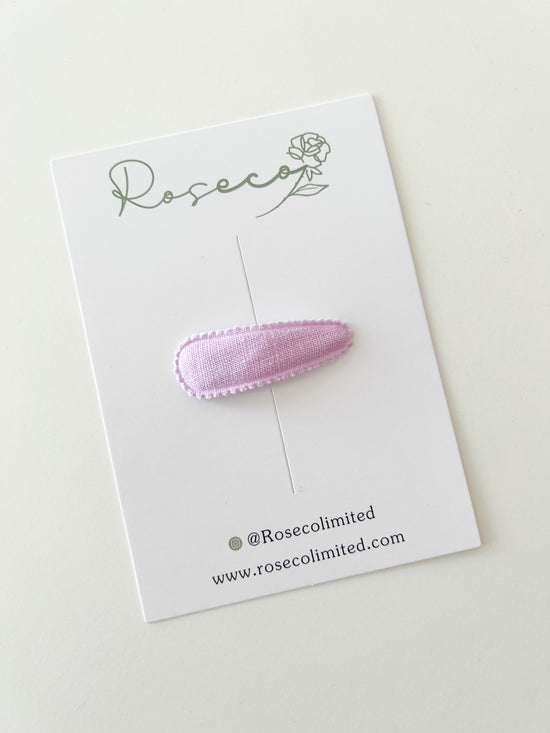 Lilac Cotton Snap Clip