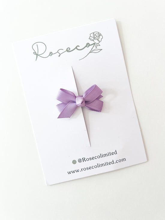 Mini Bow Snap Clip- Lilac