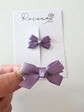 Mini Bow Snap Clip- Lilac