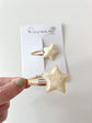 Yellow Glitter Star Snap Clip