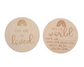 Double Sided Hello World Baby Announcement Plaque