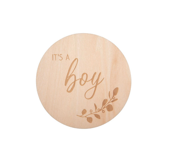 It’s a boy floral announcement plaque