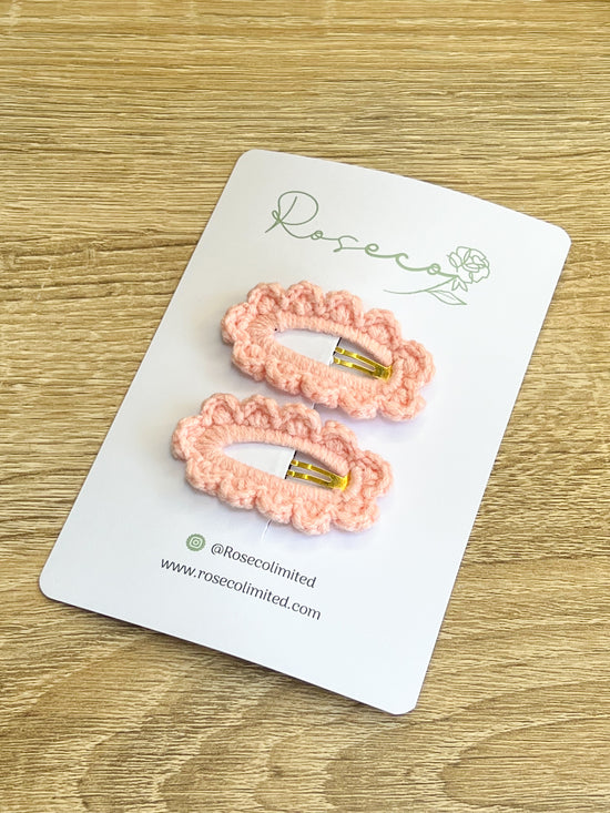 Salmon Crochet Snap Clip