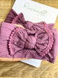 Plum Pom-Pom Headband