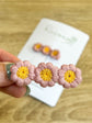 Crochet Flower Trio Soft Back Clips