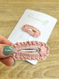 Crochet Blush Pink Snap Clips