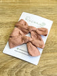 Dusky Pink Embroidered Bow