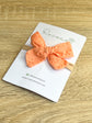 Coral Embroidered Bow Headband